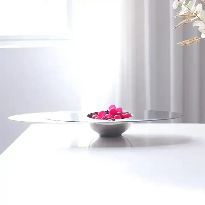 Wholesale Customization Light Luxury Stainless Steel Food Storage Tray Silver Home Decor