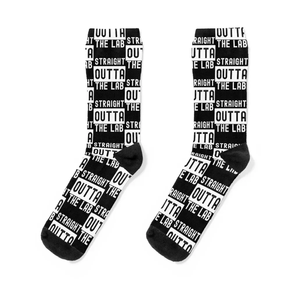 

STRAIGHT OUTTA THE LAB LABLIFE Medical Laboratory Scientist FUNNY Socks cycling New year's basketball Socks For Girls Men's