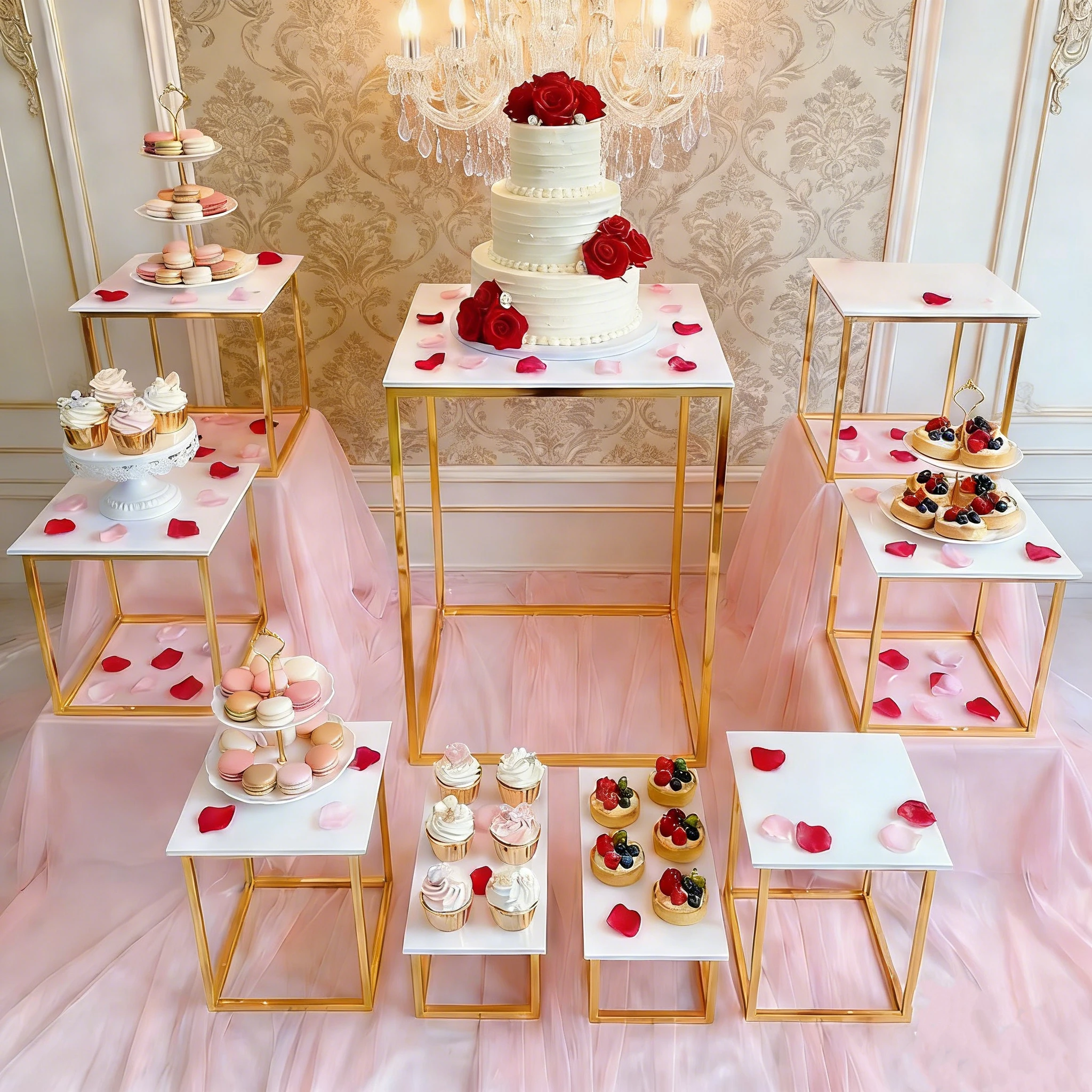 

Декоративная подставка для конфет на свадьбу, для праздничного торта, еды и напитков, фруктовница, барная колонна, для десертного стола, на день рождения