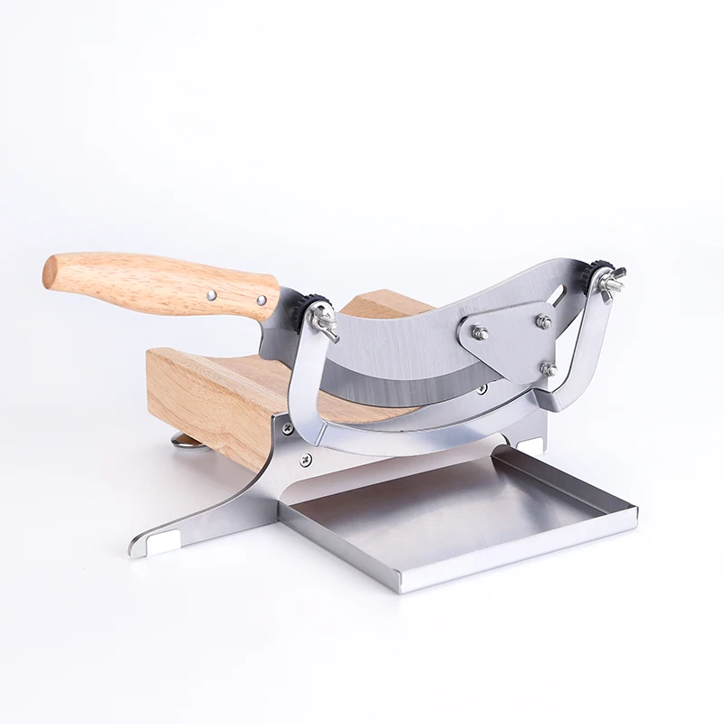 Wooden Multifunction Stainless Steel Blade for Kitchen with Tray Chinese Medicine Hard Cheese Herb Biltong Cutter Slicer view 2