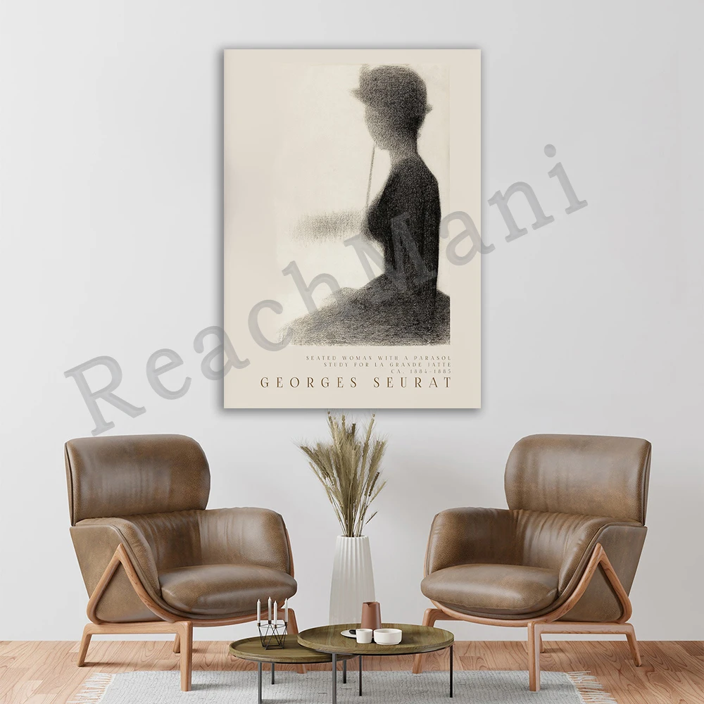 George Seurat Poster, Impressionist Art Prints, French Painter Art, Vintage Prints, Portrait Prints