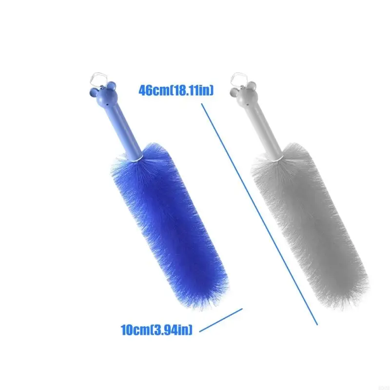 Plastic Dust Brush Set for Fan and Air Outlet Lines, 2 Piece Cleaning Brushes for Blinds and Narrow Lines B03E