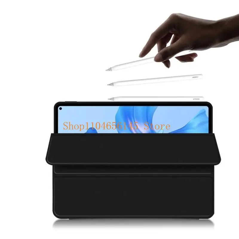 Support arrière tablette en PU 5asd, à trois volets, solide, pour étui, couverture veille/réveil automatique pour MatePadP