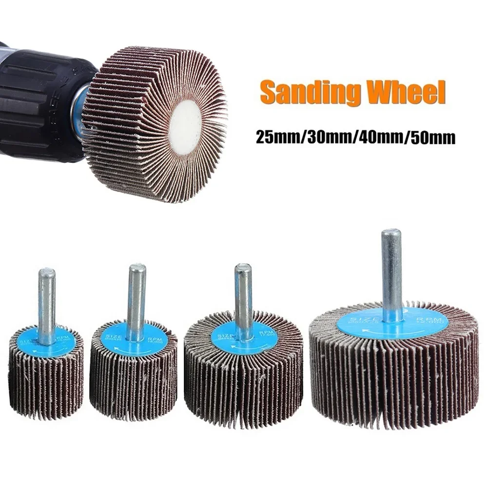 1pc 25/30/40/50mm 80# Sanding Flap Disc Wheel Polishing Grinding For Rotary Tool Emery Cloth Tool  Accessories