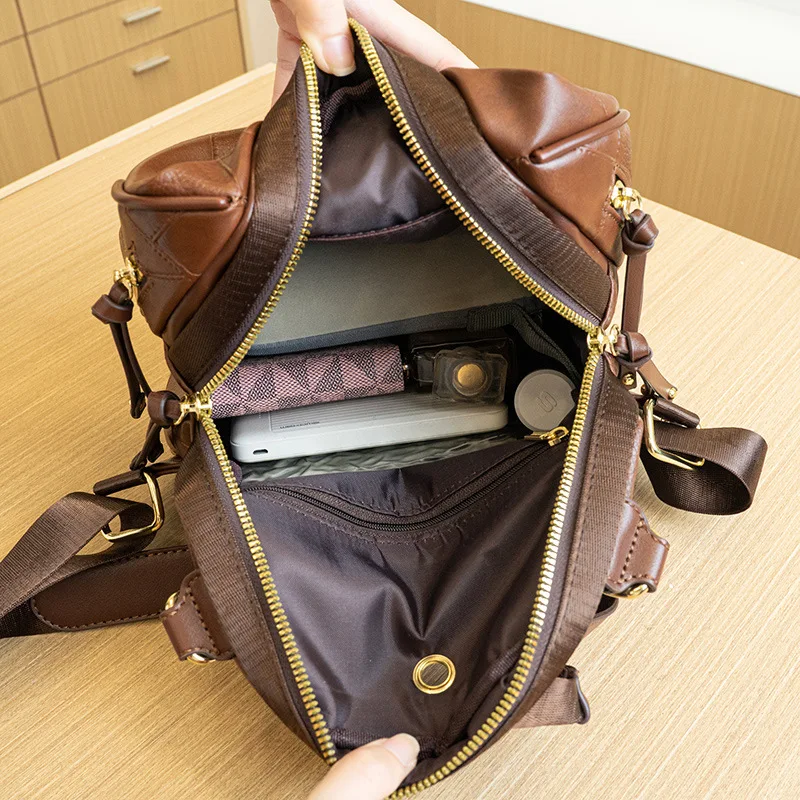 New Design Backpack For Women PU Leather College Student School Bag Anti-Theft Travel Bagpack Female Handbag Shoulder Bag Bolsa