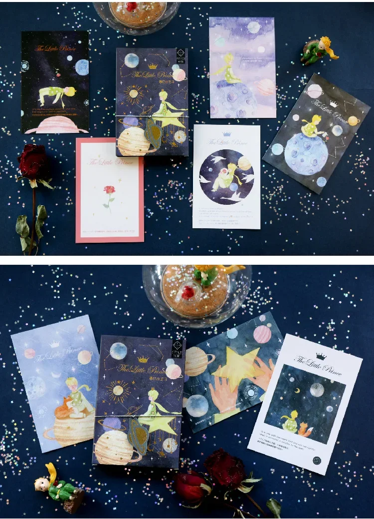 30pcs Prince Story Theme Design Card Multi-use As Scrapbooking Party Invitation DIY Decoration Gift Card Message Postcard