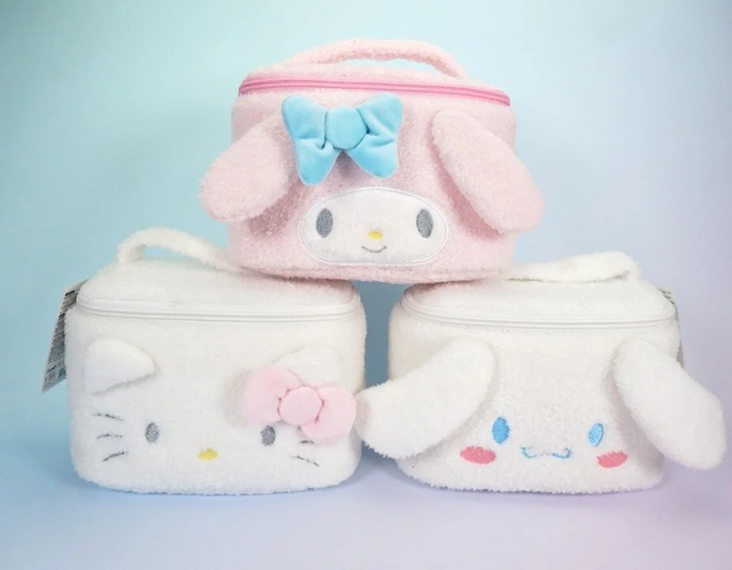 Hello Kitty Cosmetic Bag My Melody Makeup Case Cinnamon Dog Pudding Dog Little Twin Star Cosmetic Box Sanrio Pencil Organizer