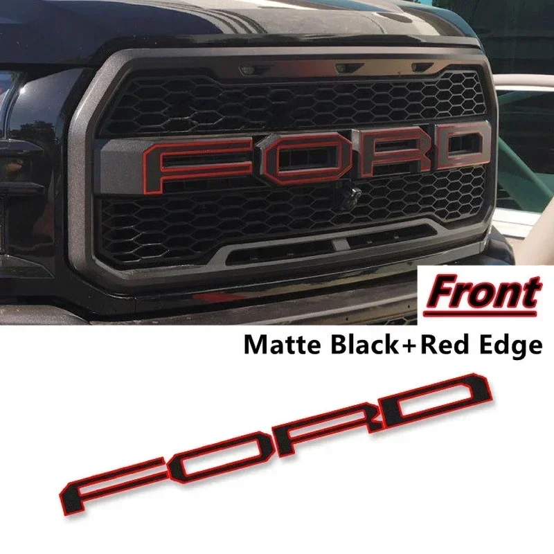 Car Styling Front Grille Emblem Sticker for Ford Letters F150 2017 2018 Auto Rear Trunk Badge Cover Decoration Auto Accessories