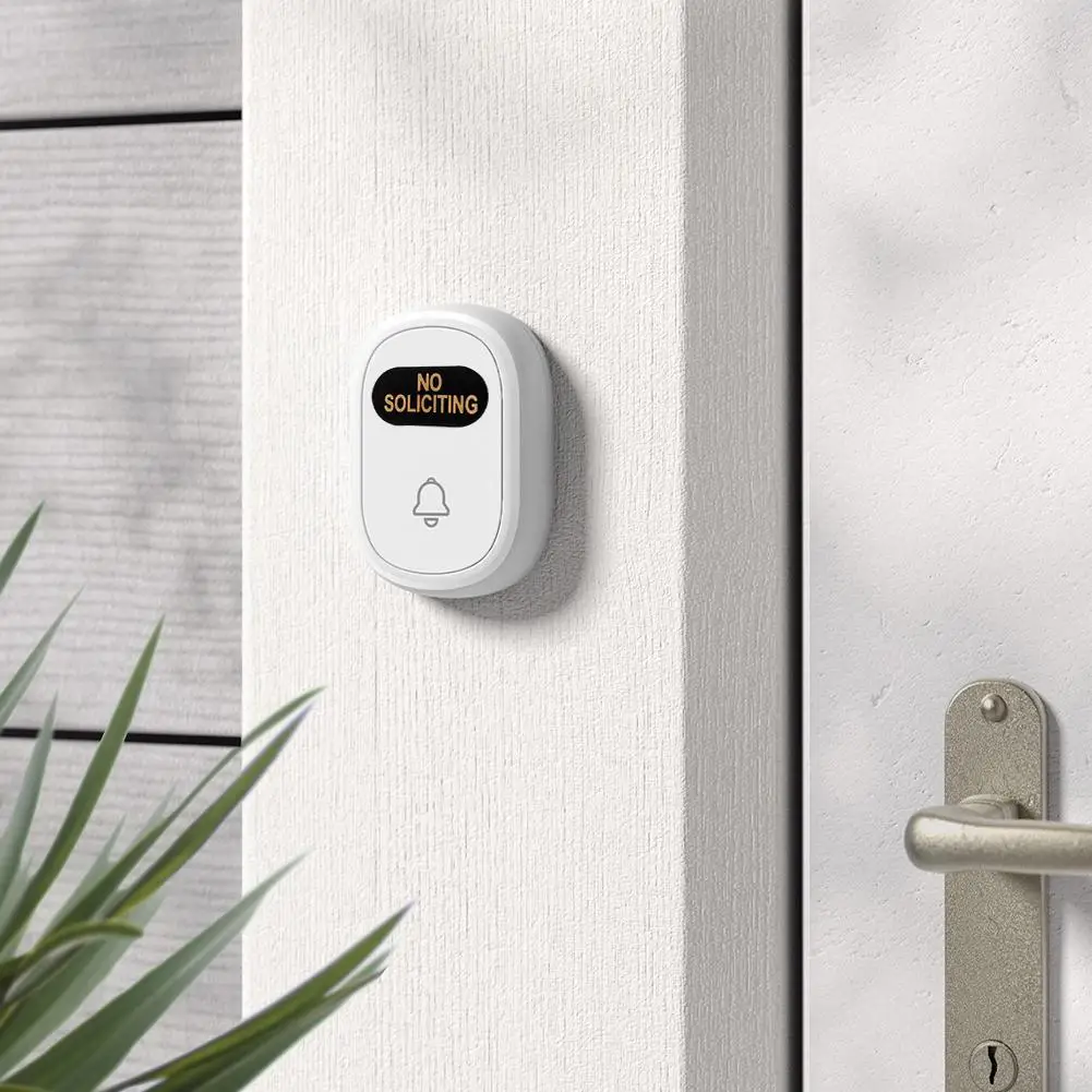 10pcs/20pcs No Soliciting Sign For Home Tiny Size Weatherproof Sticker For Video Doorbell, Front Door, Wall, Window