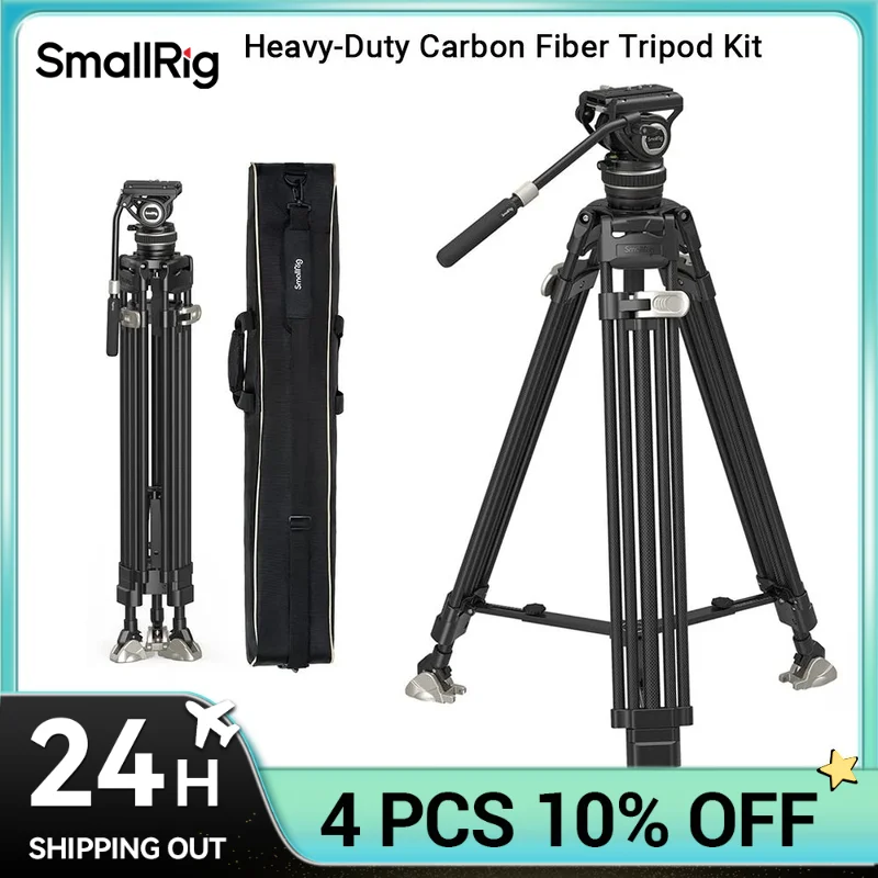 SmallRig Heavy Duty Carbon Fiber Tripod System, 78 