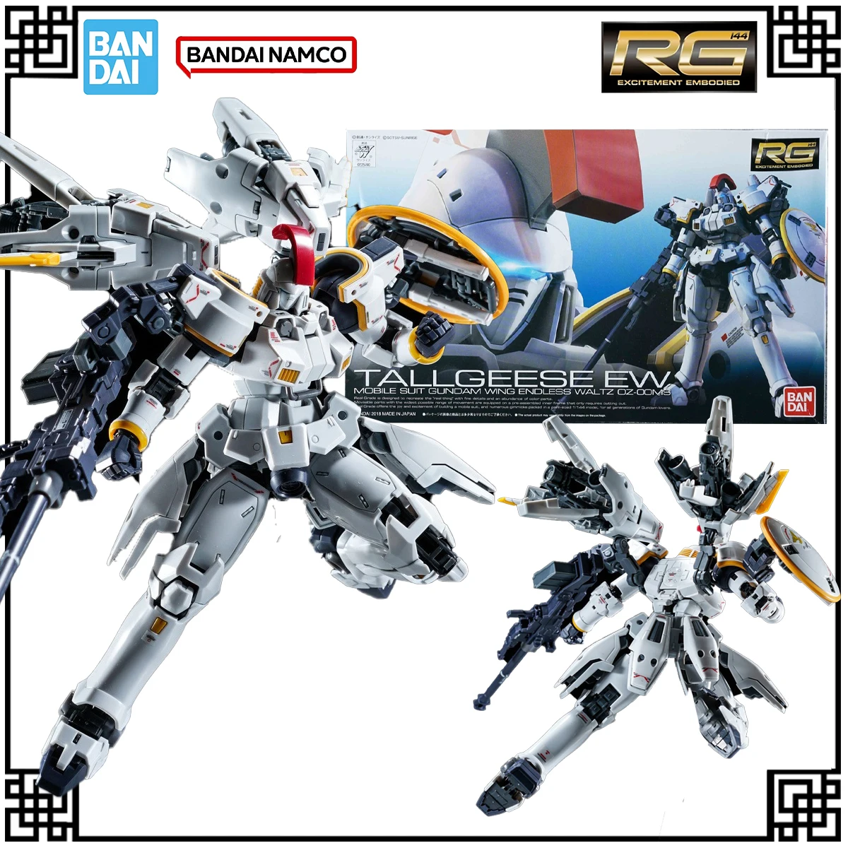 

In Stock Genuine Bandai Original Gundam Model Kit RG 1：144 TALLGEESE EW Action Figures Toys For Children's Gifts Christmas Gifts