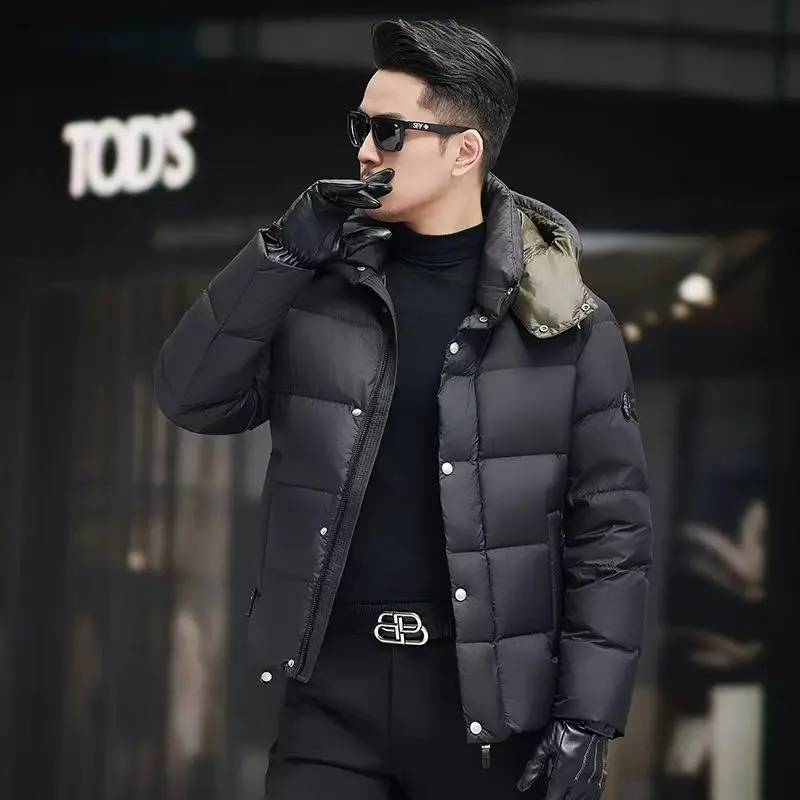 New High Quality Men Luxury Short Down Coats Mens Winter Warm Jacket Duck Down Men's Lightweight Padding Casual Man Sack