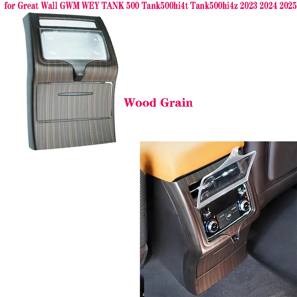 

For GWM TANK 500 Hi4-T Hi4-Z Hi4T Hi4Z 2024 2025 Rear Armrest Air Conditioner AC Vent Cover Anti Kick Hit Accessories
