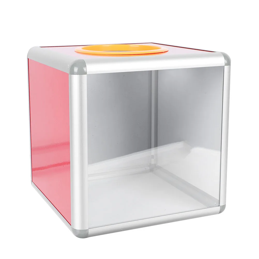 

Transparent Raffle Box Large Capacity Meeting Lottery Box For Donation Tips Charity Cubic Ballot Storage Case