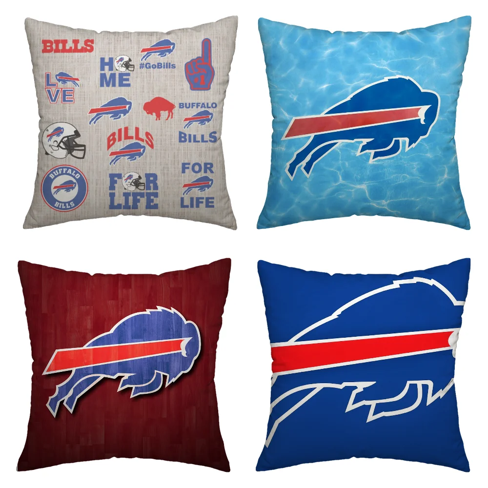 Decorative Pillowcase Buffalo Bills Pillow Cover Personalized Gifts 45x45 Cushions Cover Throw Pillow Covers Home and Decoration