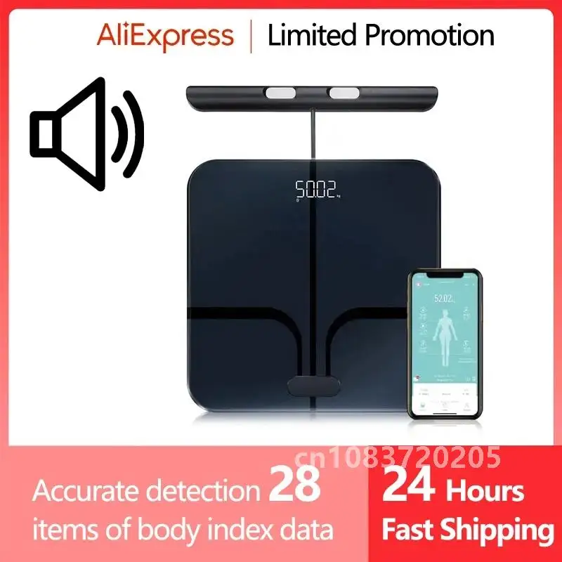 

Smart Weight S 2024 New Body Fat Scale 8 Electrodes Bioimpedance Scale Professional Body Composition Analysis Scale