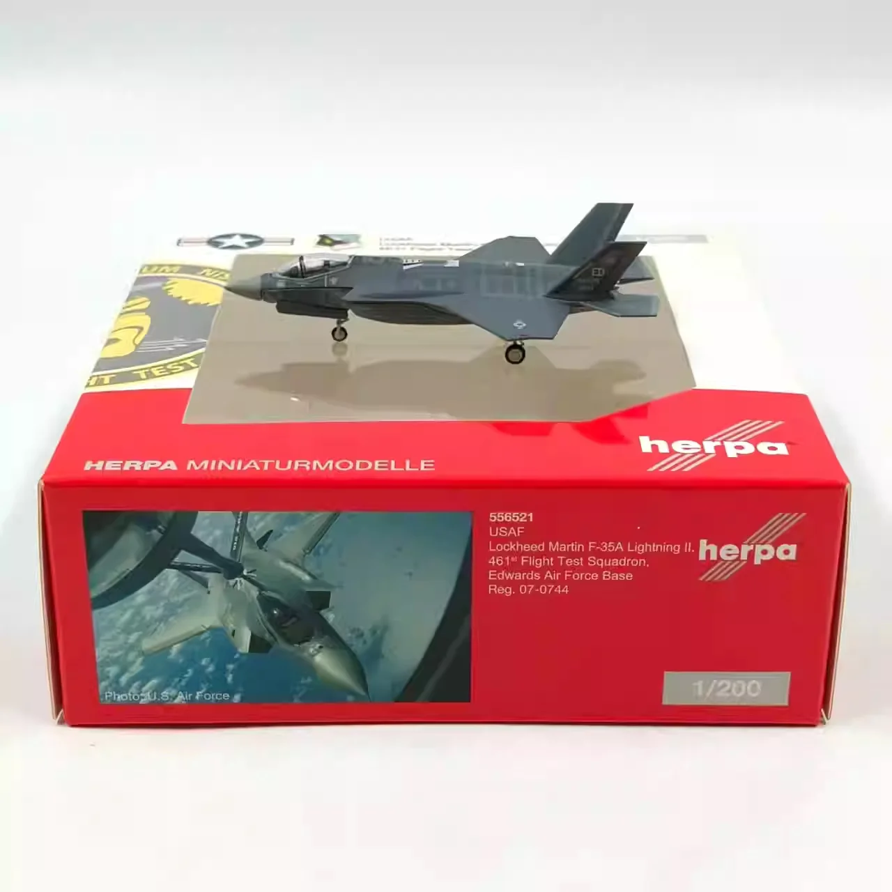 Diecast Herpa 1:200 Scale F-35A 07-0744 Alloy Aircraft Model