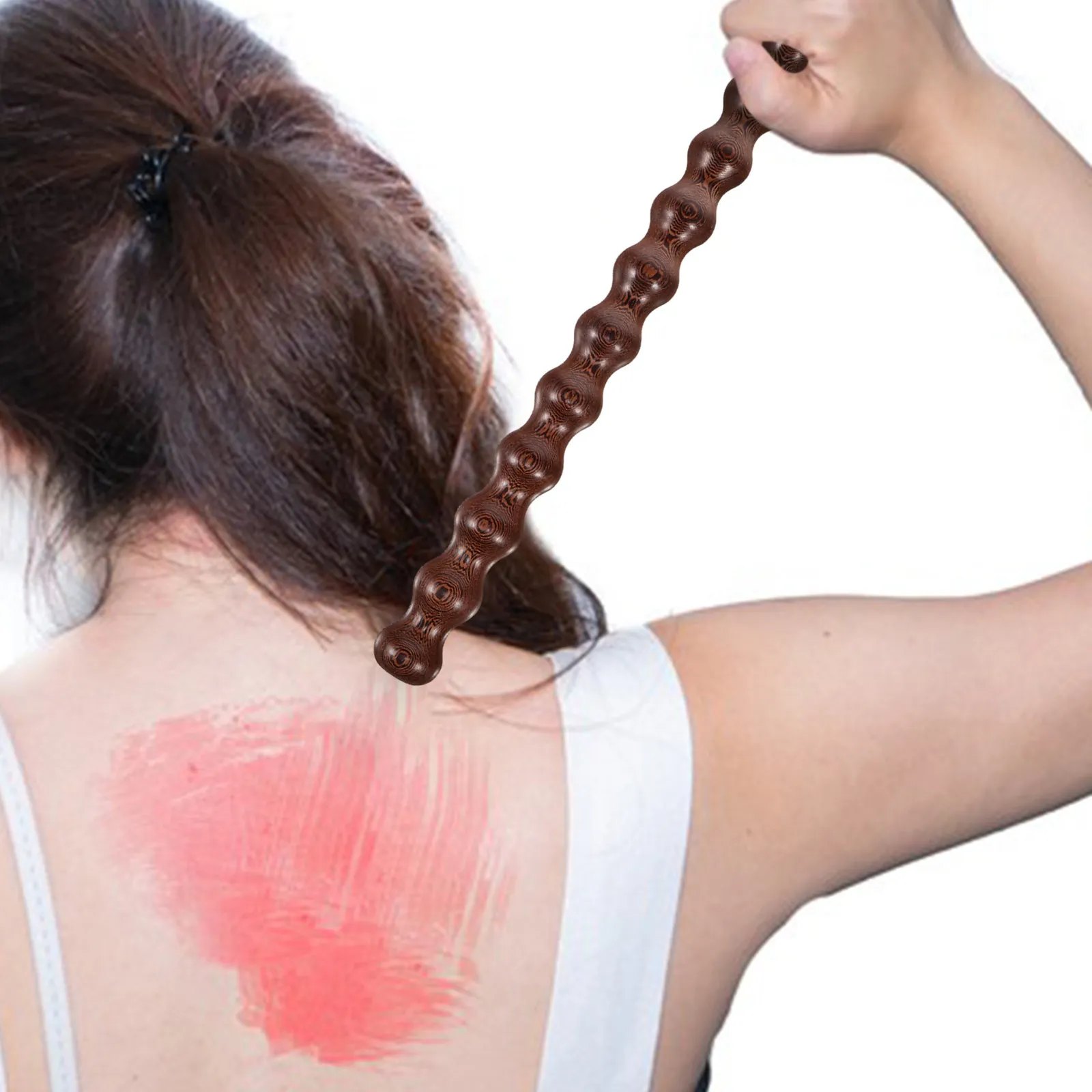 

Ручной деревянный массажный ролик для снятия мышечного напряжения - портативный массажер для спины, шеи и плеч для домашнего и офисного расслабления