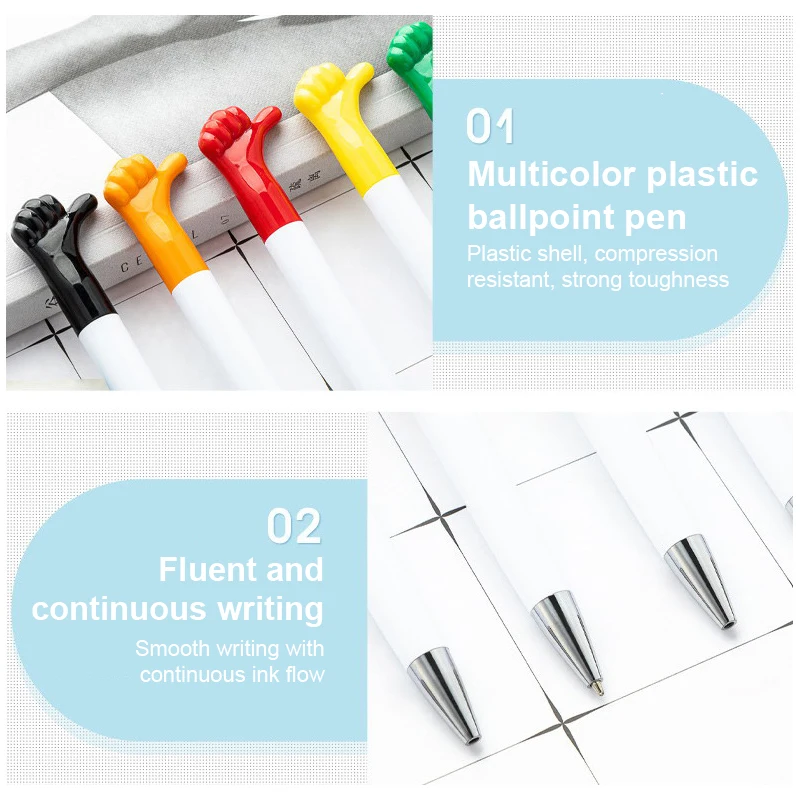 만화 제스처 볼펜, 창의적인 플라스틱 엄지 모형 펜, 패션 중립 펜, 학용품, 학생 문구 선물