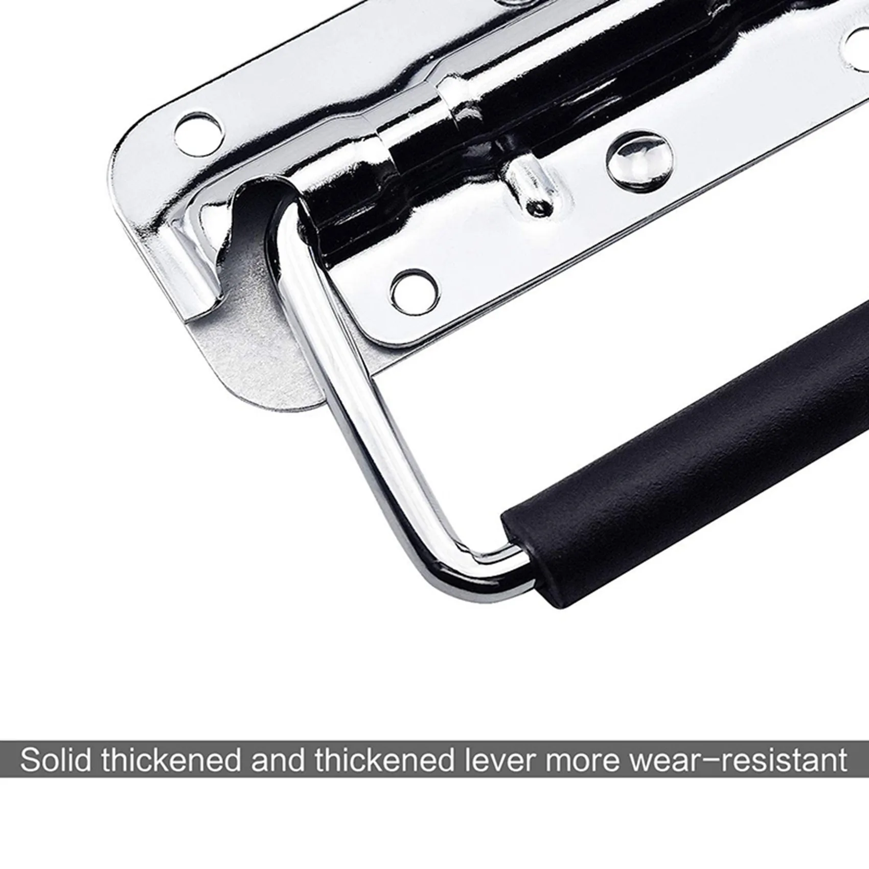 

A04G-8Pcs 304 Stainless Steel Spring Handle Prop Box Tool Aluminum Box Handle Activity Handle Folding Industrial Handle