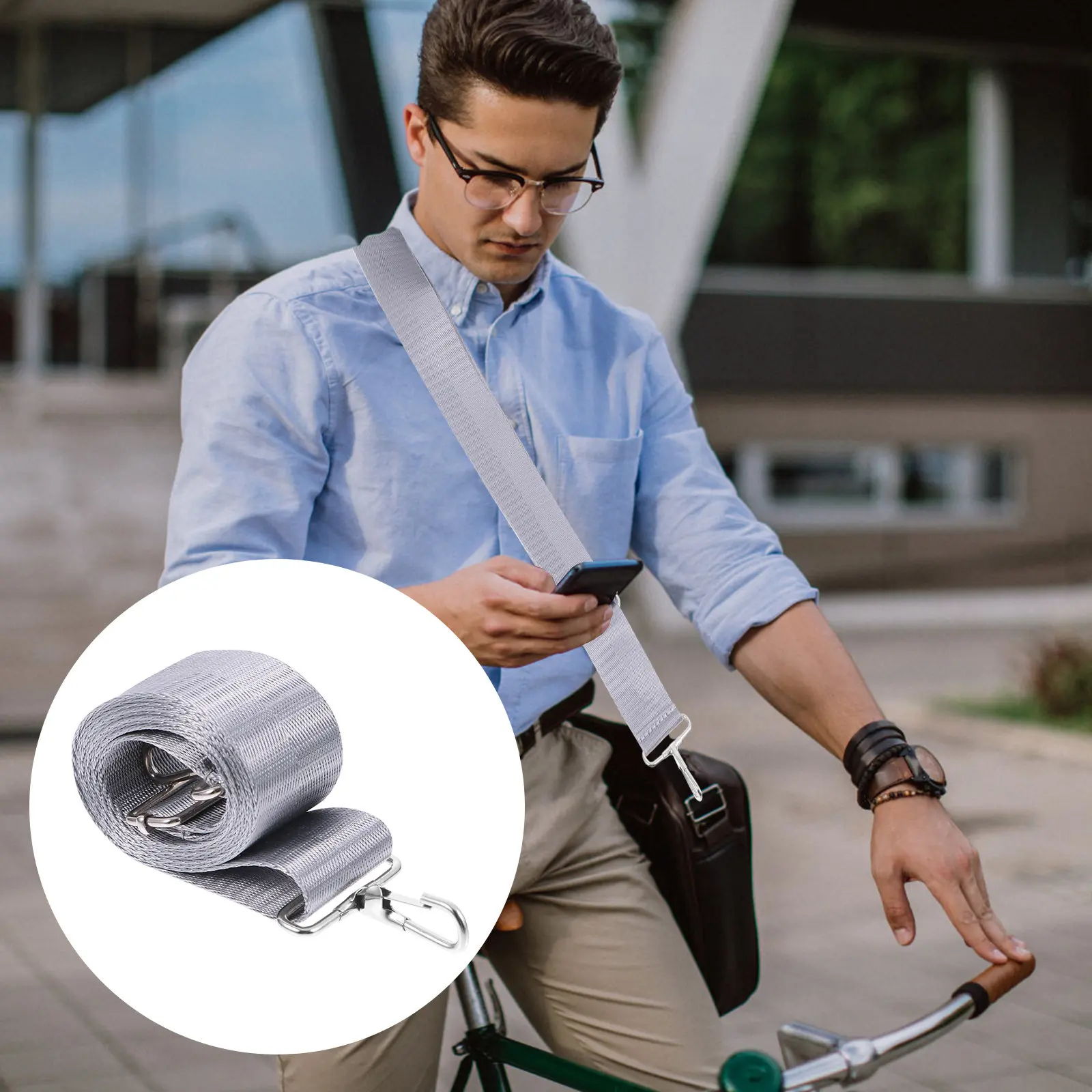 

1Pcs Heavy Duty Nylon Replacement Shoulder Strap with Metal Buckle Adjustable Comfort Fit for Computer Bag Purse Briefcase