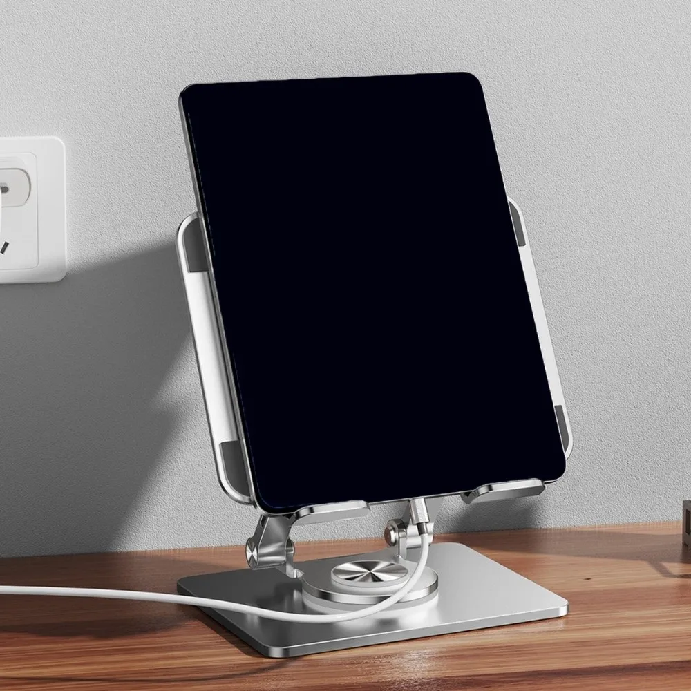 

360° Rotation Rotatable Tablet Stand Adjustable Multi Angle Tablet Holder Metal Foldable Tablet Phone Metal Bracket Desk Holder