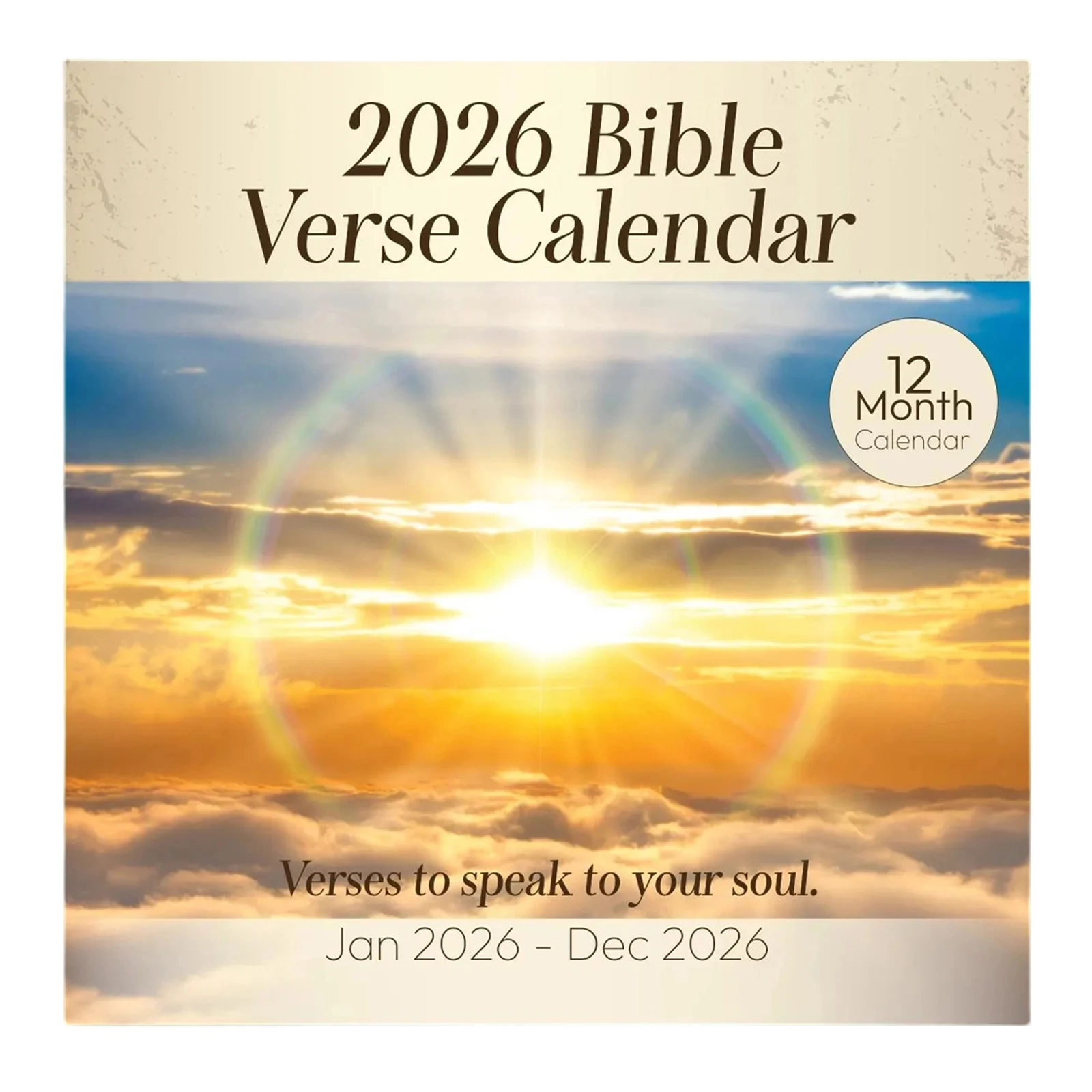 

2026 Bible Verse Wall Calendar Christian 12 Month Hanging Planner Religious Inspirational Spiritual Decor Scripture Scheduler