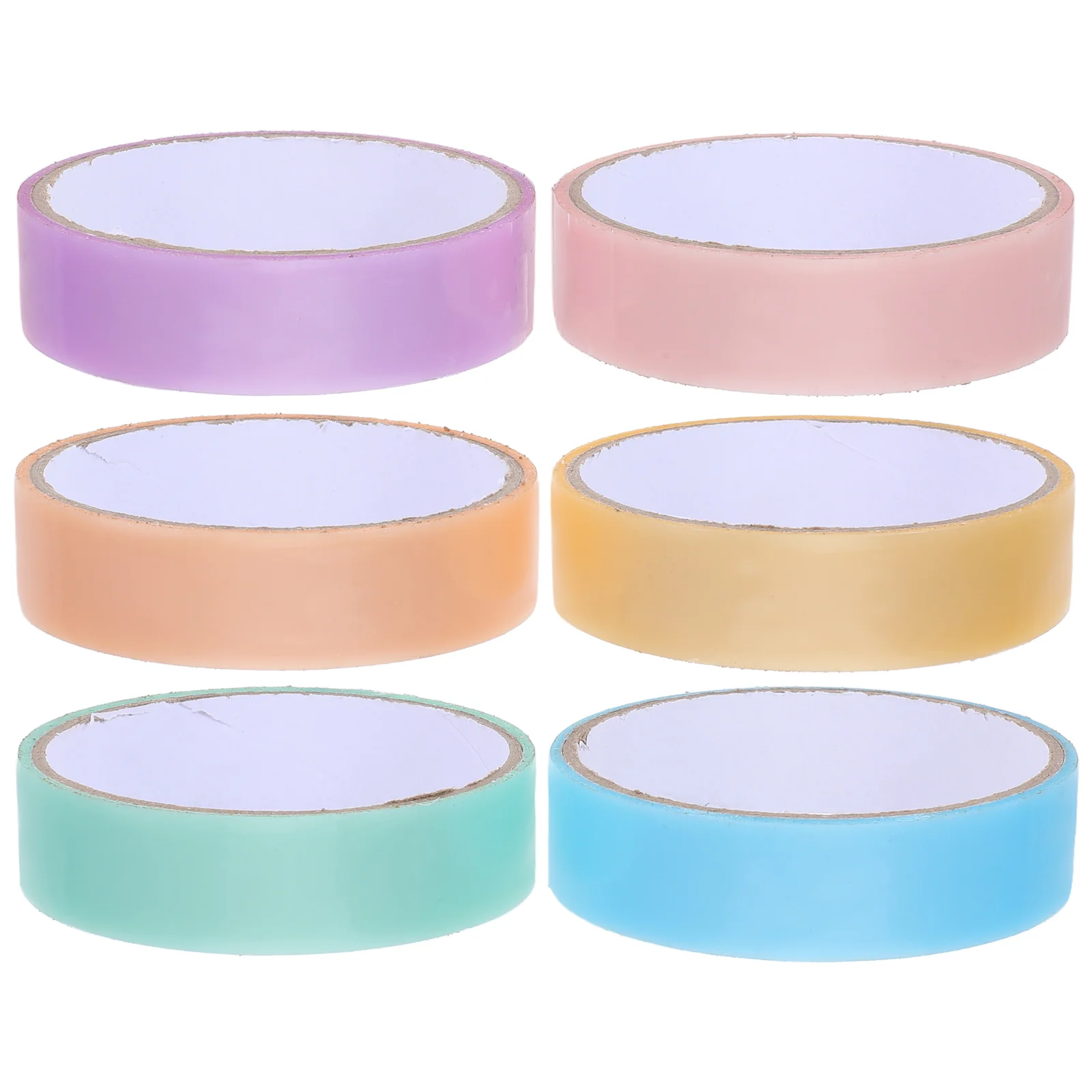 

6 Rolls Wide Roll Glitter Adhesive Tape Craft Roll Tapes Decorative Wall Sticker Adhesive Paint Coating Wall Treatment