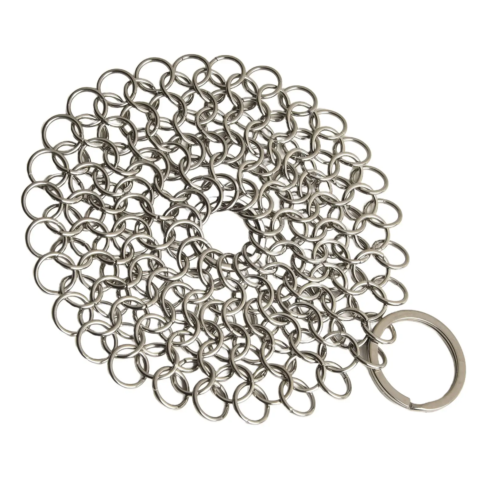 316 Stainless Steel Cast Iron Cleaner Chain Mail Scrubber Brush Pan Net Home Cookware Kitchen Tool Clean Accessories