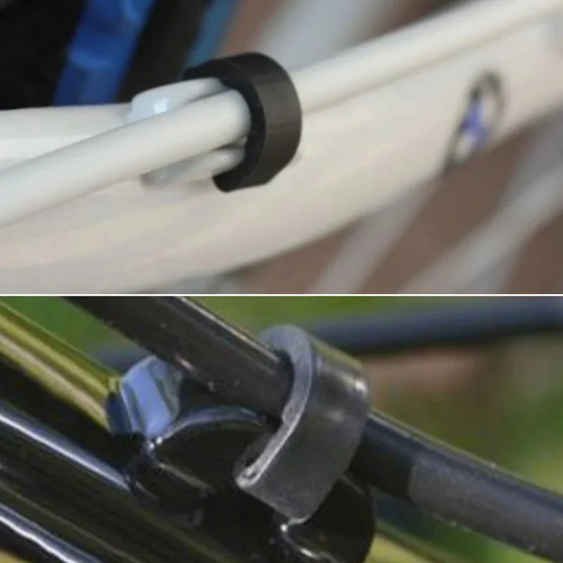 Bicycle C-type Plastic Buckles Brake Line Shift Cables Guide C-Clips U Shape Snap Clamp Bike Aluminum Alloy Oil Pipe Fixing Seat image 3