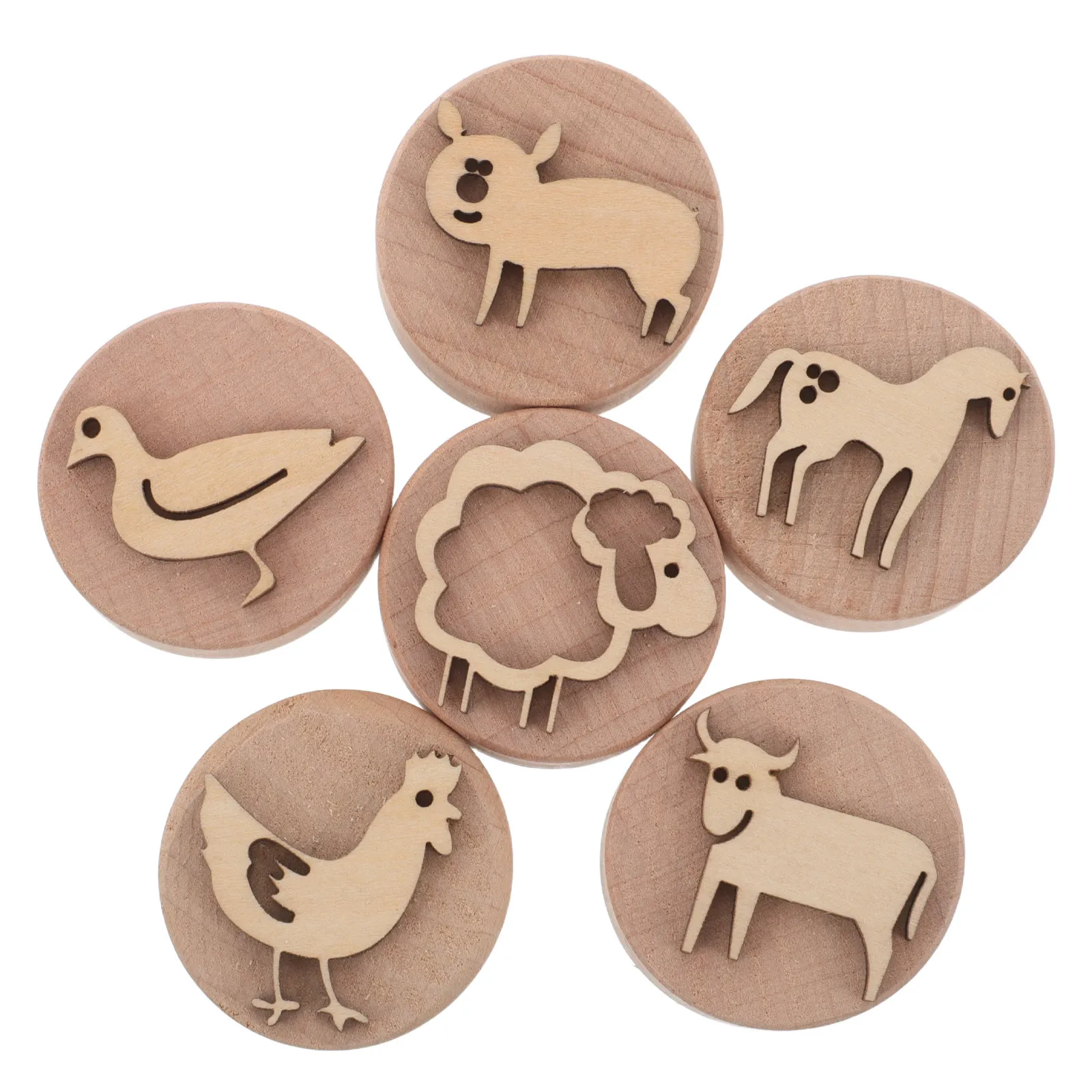 

Набор для творчества для детей: 1 комплект с деревянными штампами в виде милых животных, глина для лепки, набор для раннего развития, поделки для дошкольников, креативные штампы для детей