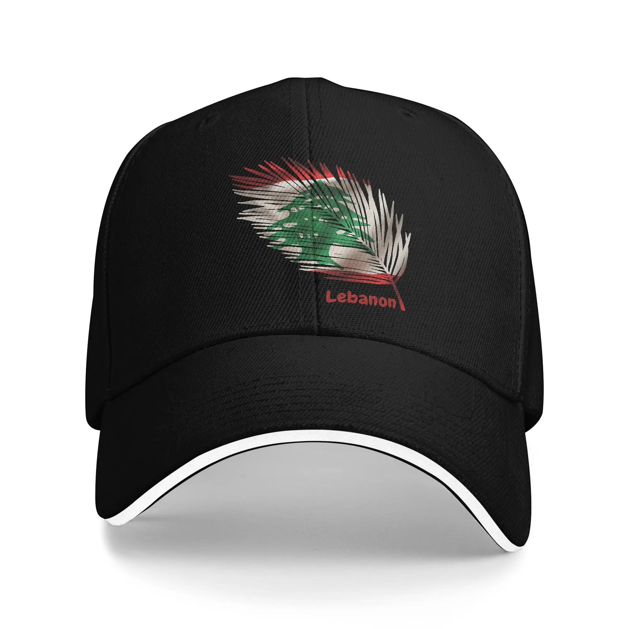 New Design Baseball Cap Lebanon Flag Heart Merch For Men Women Trucker Hat Retro  Headwear Adjustable