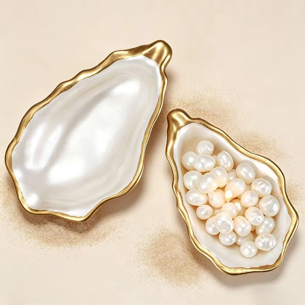 Luxury Oyster Shell Candle Holder Silicone Mold Set Simulation Pearl Wax Mould for Concrete Resin Plaster Tray Jewelry Dish