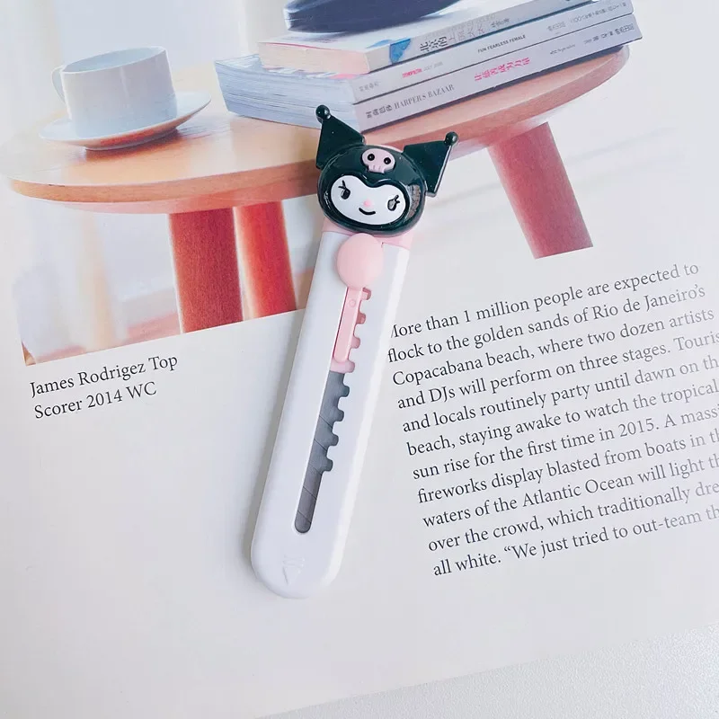 مرحبا كيتي سكّين متعدّد الاستخدامات لطيف أطفال قرطاسية فتاة محمول مصغّر أونبوكسينغ أداة ورقة تمزيق سكين مكتب اللوازم المدرسية هدية