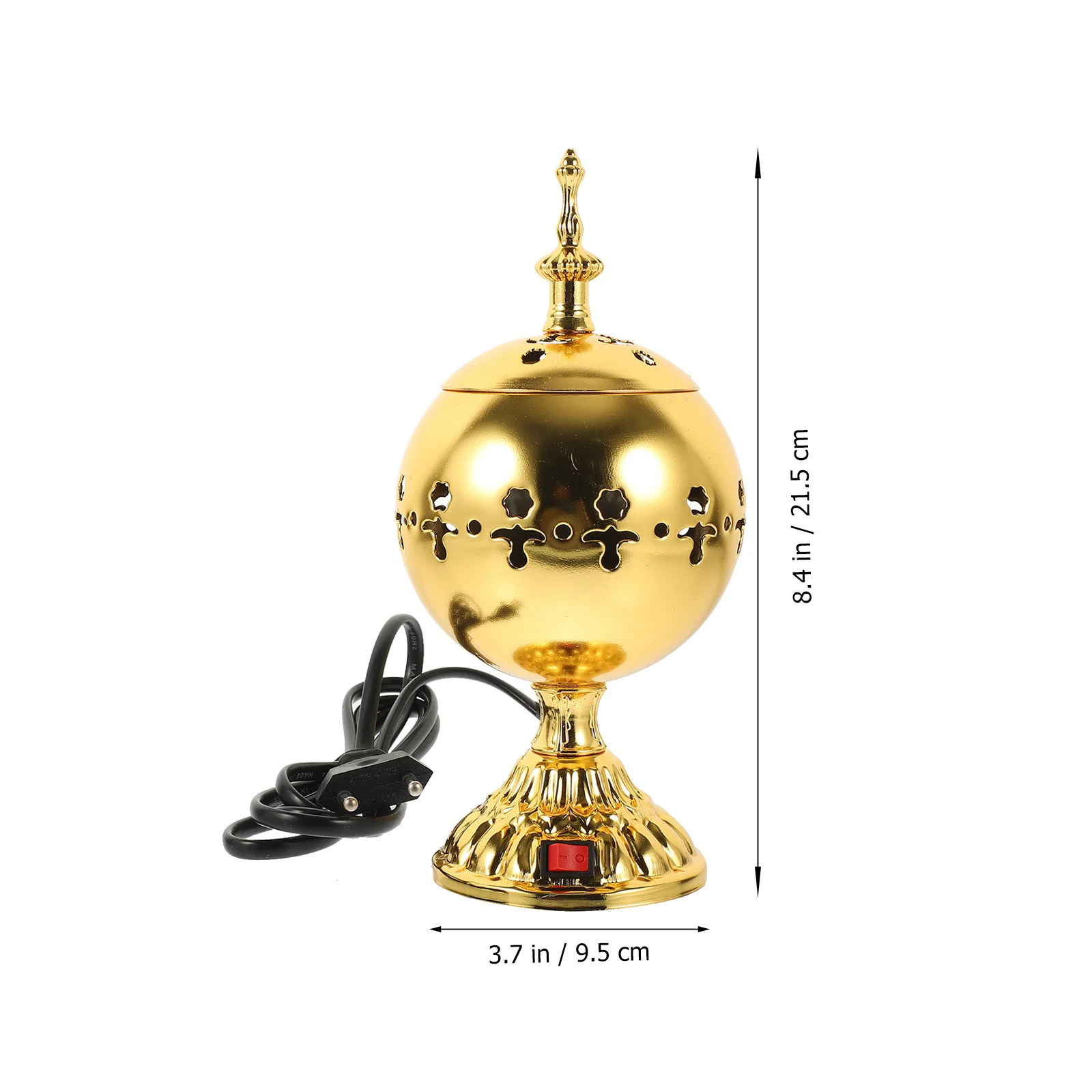

Electric Incense Burner Retro Metal Censer For Home Aroma Relaxing Decorative Ornament Temple Vintage Desktop Centerpiece