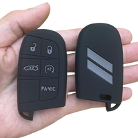 silicone Car Key Cover protector accessories for Jeep Grand Cherokee Compass Dodge Charger Chrysler rubber remote case holder