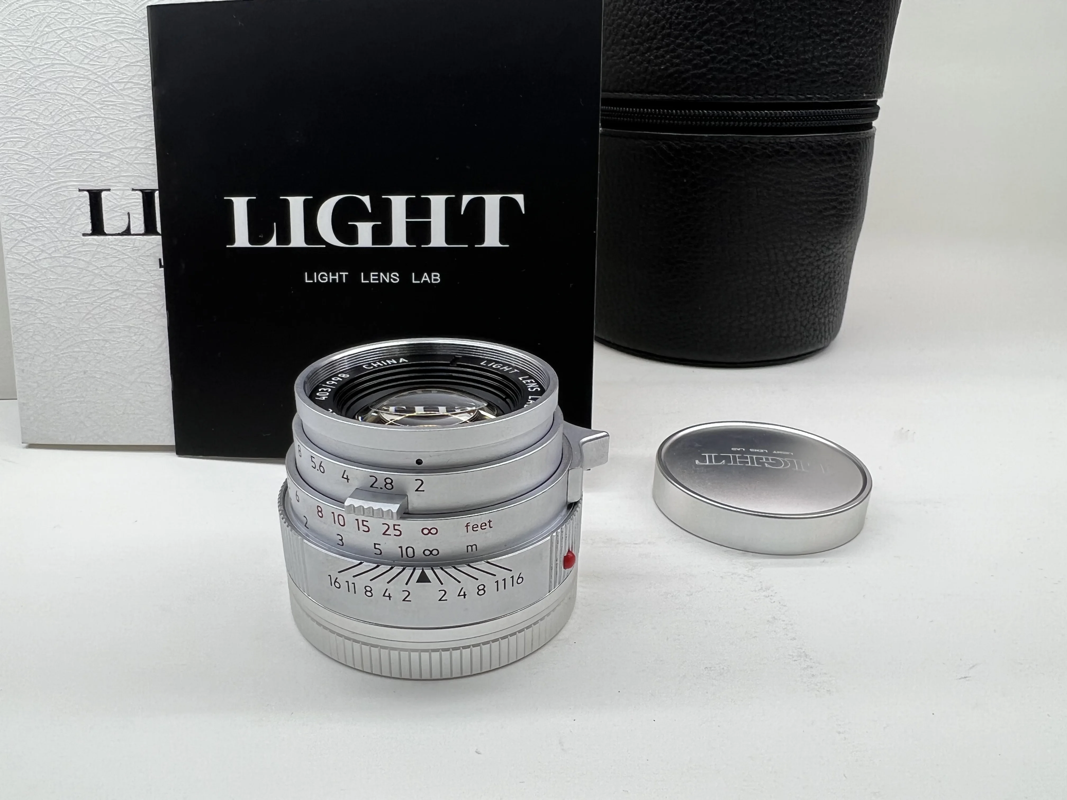 라이트 렌즈 랩 50mm F2 렌즈 실버 크롬 (라이카 수믹론 라이카 M10 M11 M M3 M6 M240 M4 렌즈 라이카 M 렌즈 풀 프레임용)