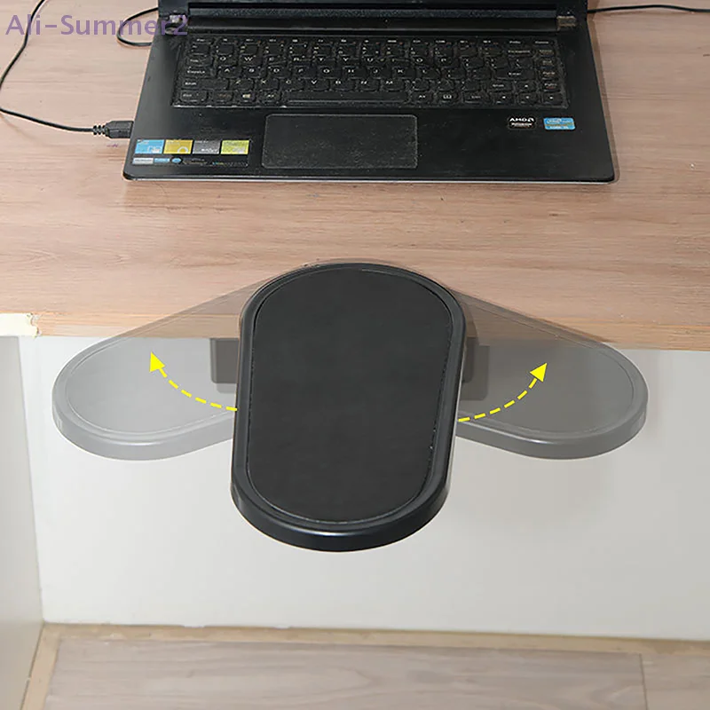 {Summer2}Desktop Wrist Rest Support with Adjustable Arm Rest and 360-Degree Rotating Mouse Pad Holder