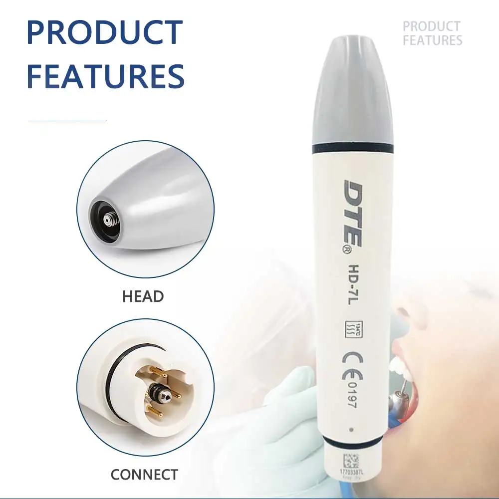 High Quality DEASIN Den tal LED Light Ultrasonic Piezo Scaler Handpiece Fit DTE SATELEC Scaling Tips HD-7L denti stry Equipment