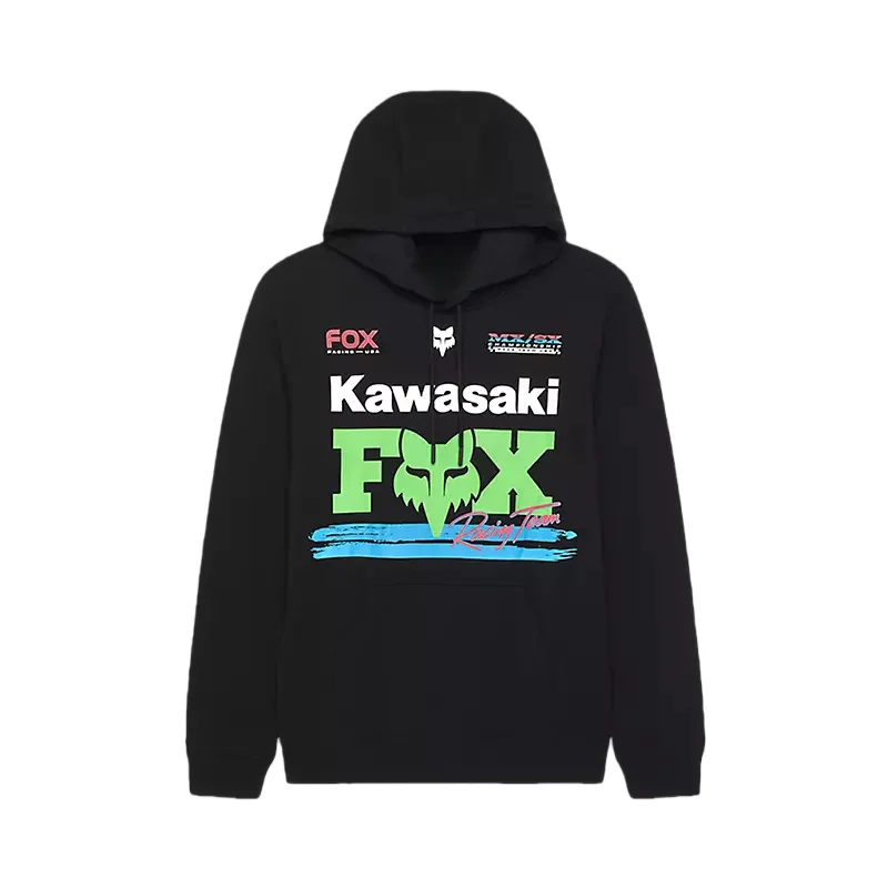 

2026 New Kawasaki Men's Pure Cotton Hoodie Sports Motorcycle Fashion Street Autumn/Winter Men's and Women's Hoodie Pullover