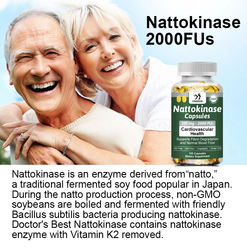 Nattokinase Blood Vessel Cleaning Capsules, Capsules To Prevent Blood Pressure & Improve Blood Vessel Health.