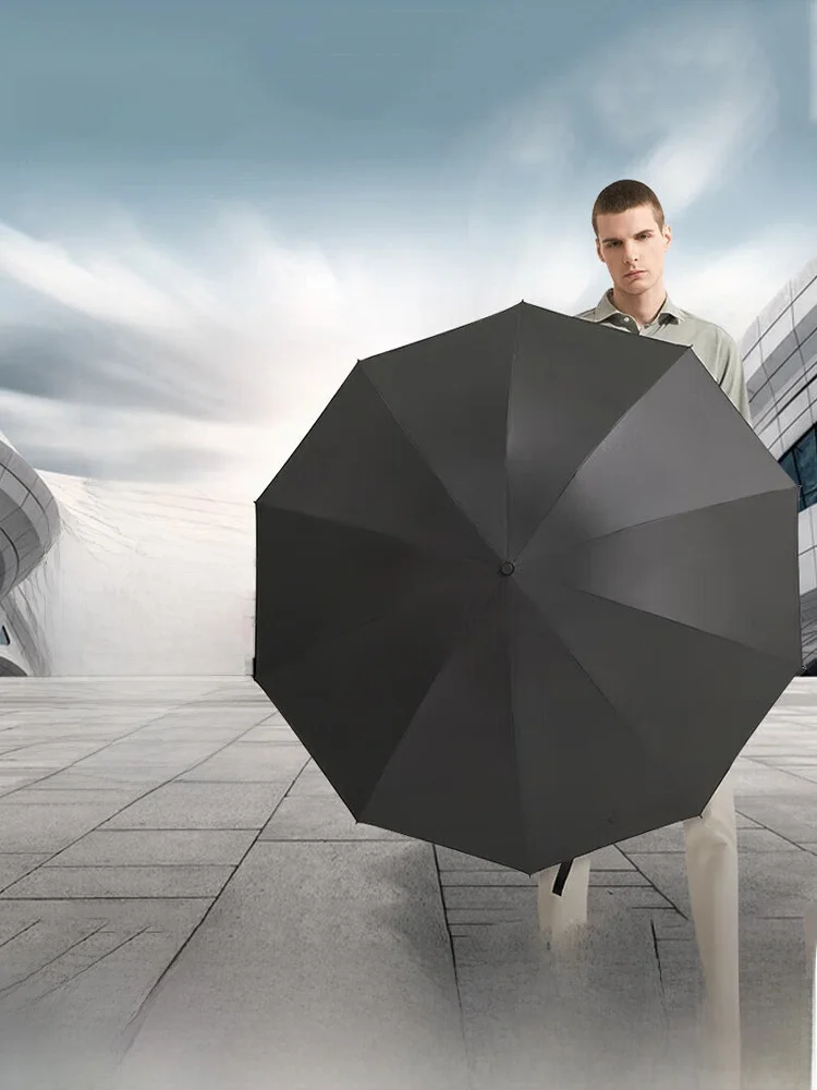 

Зонт от дождя Banana Rain, очень большой, тройной автоматический, новая модель 2024 года, обратного сложения, утолщенный, мужской и женский