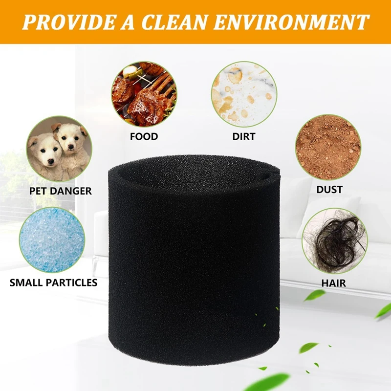 5 Stück 90585 Schaumstoff hülsen filter Zubehör für Vacmaster & Genie Sh-Op Nass-Trocken sauger, VF2001 Schaum filter