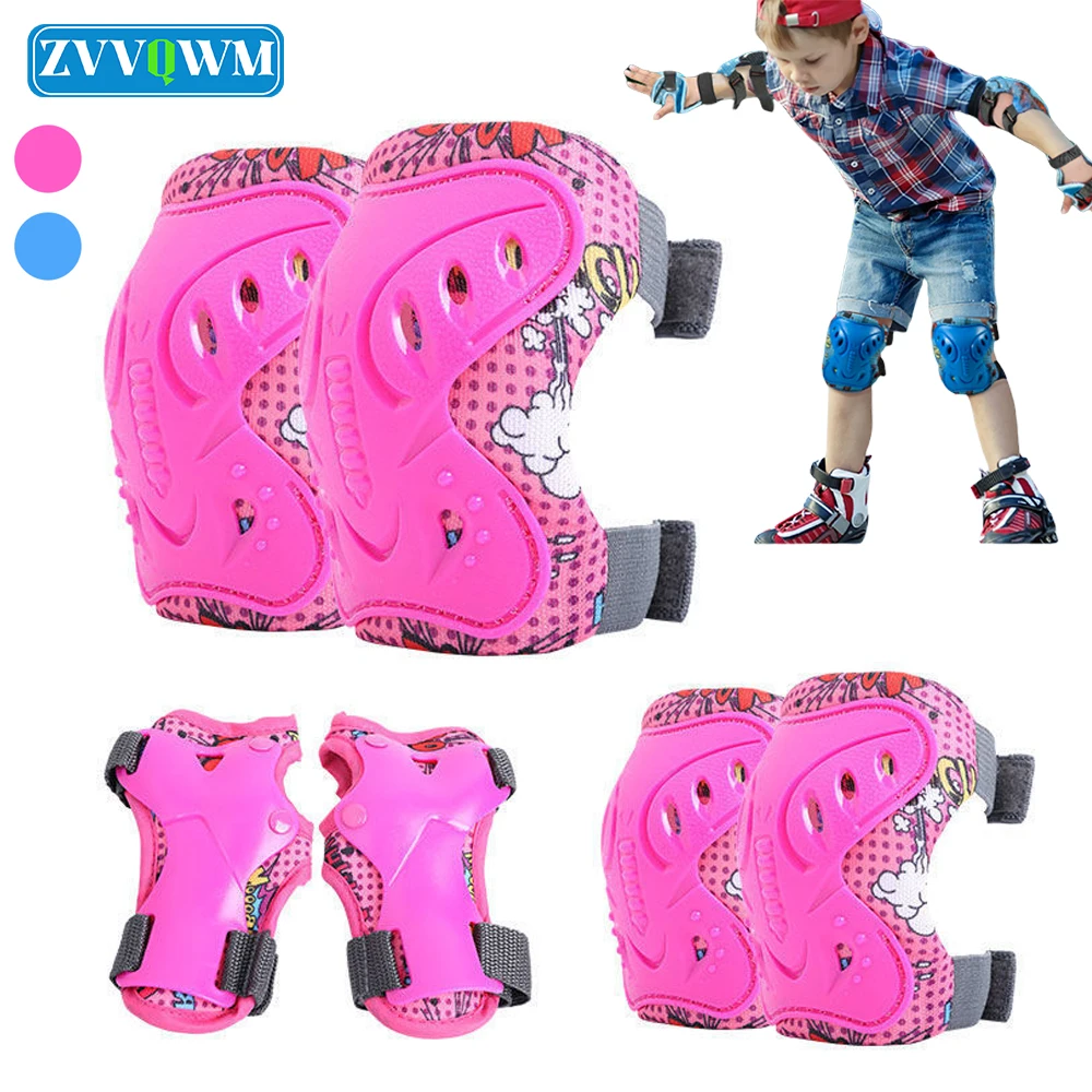 AliExpress 6Pcs Knee & Elbow Pads with Wrist Guard for Ages 3-12 Kids Sport Protective Gear - Skating,Cycling,Biking,Roller Skates,Scooters