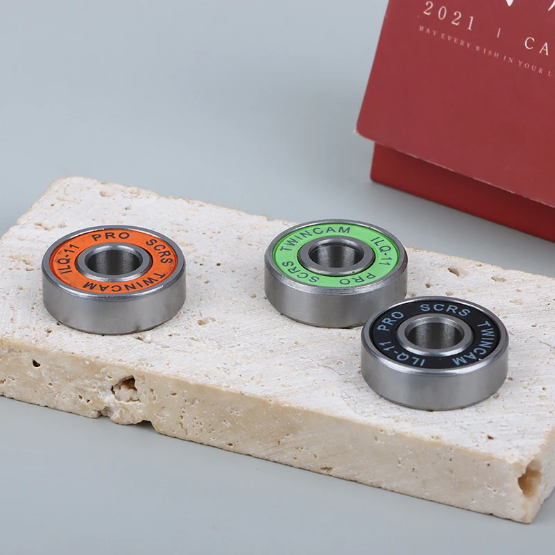 8Pcs 608 Bearing ILQ-11 8x22x7 Longboard Speed Inline Skate Wheel Bearing Skate Scooter Smooth Skate Scooter Bearing