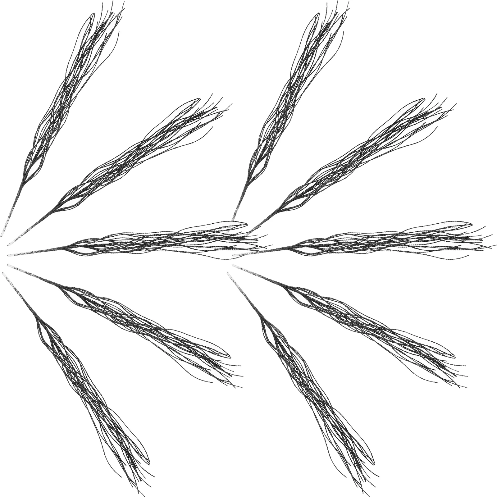 

10Pcs Glitter Stems Artificial Plants Branches Christmas Decorative Glitter Stems Party Decor Vase Filling Ornament