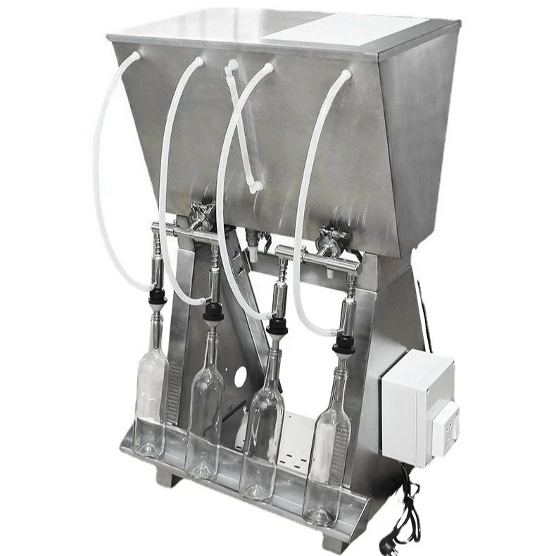 Semi-automatic liquid level wine Baijiu small quantitative filling equipment, siphon filling machine