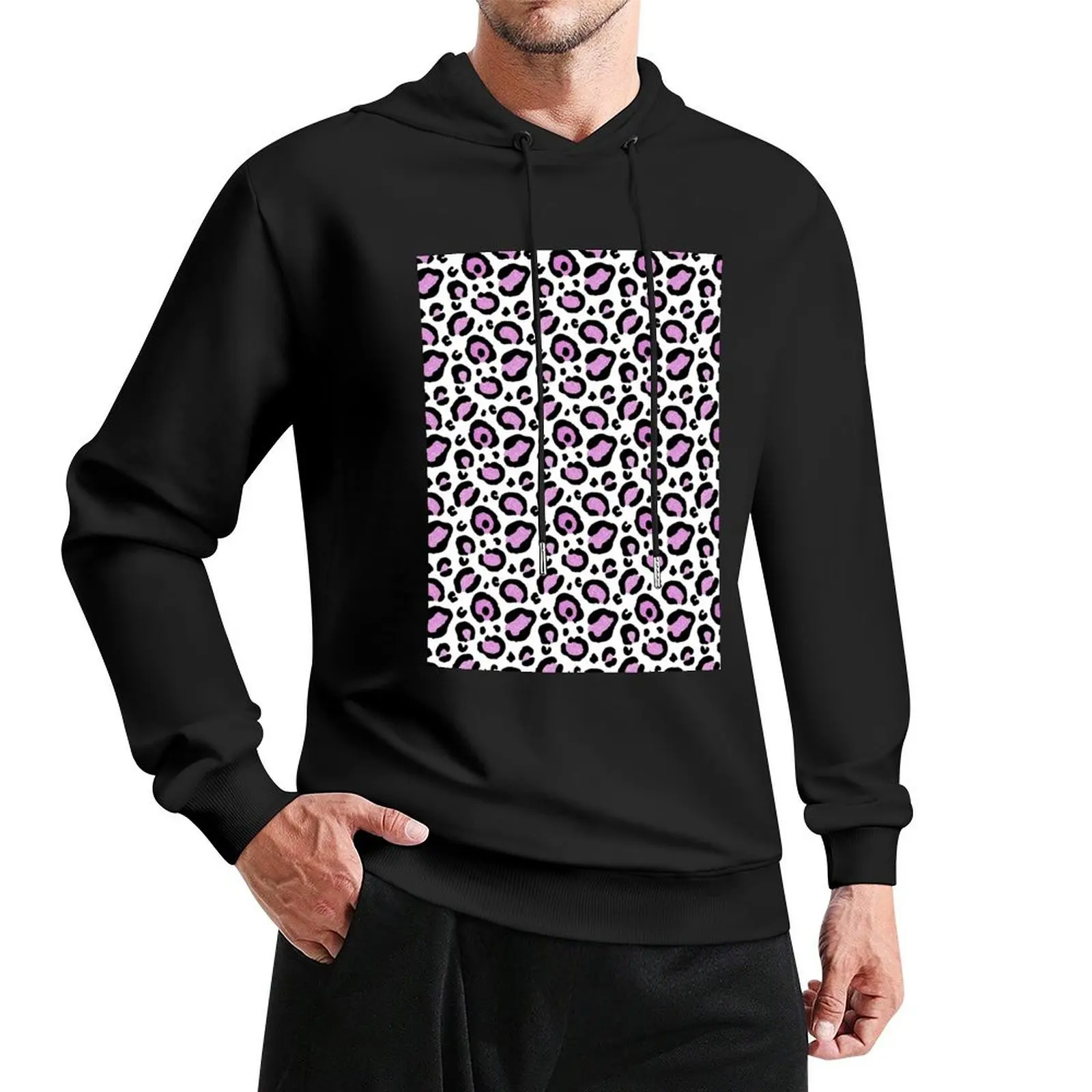 Glam Lavender Purple Leopard Print Pullover Hoodie hooded shirt new hoodies and sweatshirts