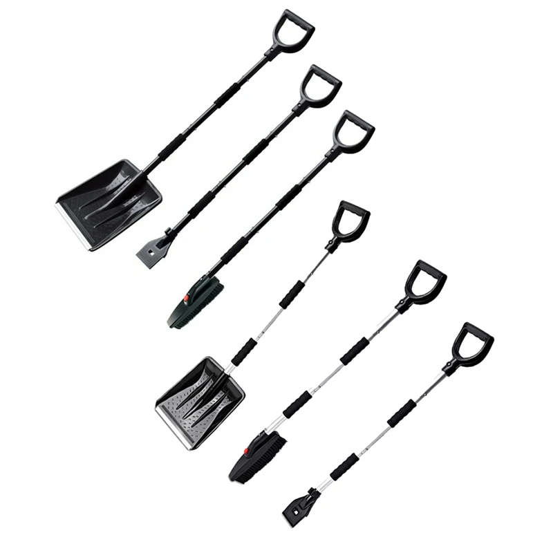 

3-In-1 Snow Shovel Set Collapsible Snow Brush Scraper Winter Snow Removal Kit Car Ice Scraper Windshield Scraper