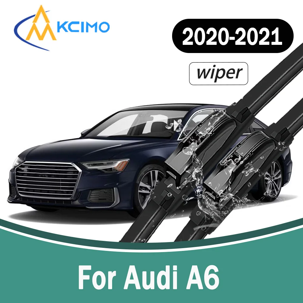 

All-Weather Front Windscreen Wiper Blades For Audi A6 2020-2021 High Quality Silent Car Windshield Replacement Part 2Pcs